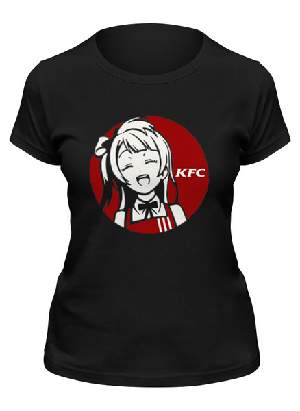 Заказать женскую футболку в Москве. Футболка классическая KFC + аниме! от Fix Print - готовые дизайны и нанесение принтов.