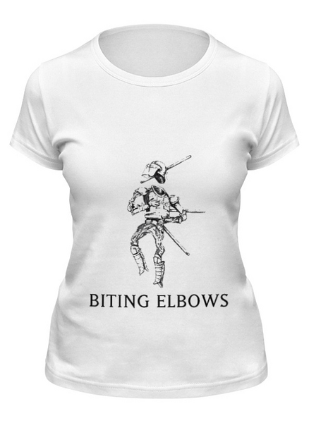 Заказать женскую футболку в Москве. Футболка классическая Biting Elbows от YellowCloverShop - готовые дизайны и нанесение принтов.