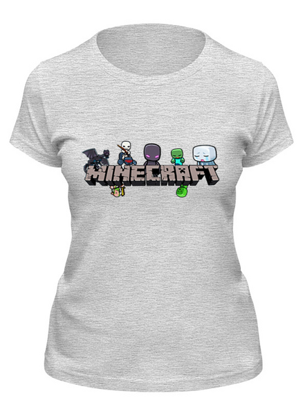 Заказать женскую футболку в Москве. Футболка классическая Minecraft    от T-shirt print  - готовые дизайны и нанесение принтов.