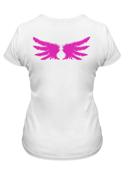 Заказать женскую футболку в Москве. Футболка классическая "Я твой ангел"/("I'm your angel") от Selfis - готовые дизайны и нанесение принтов.