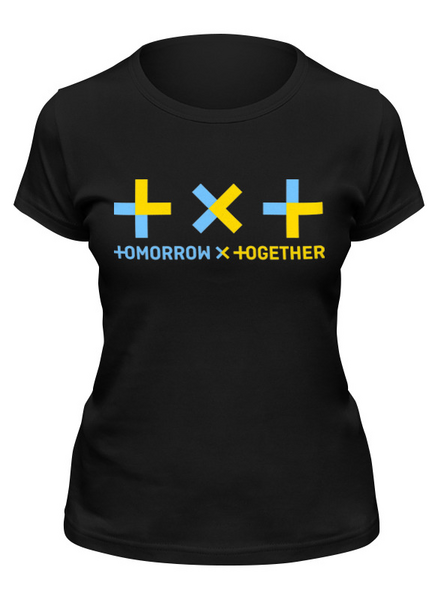 Заказать женскую футболку в Москве. Футболка классическая TXT / Tomorrow X Together  от geekbox - готовые дизайны и нанесение принтов.