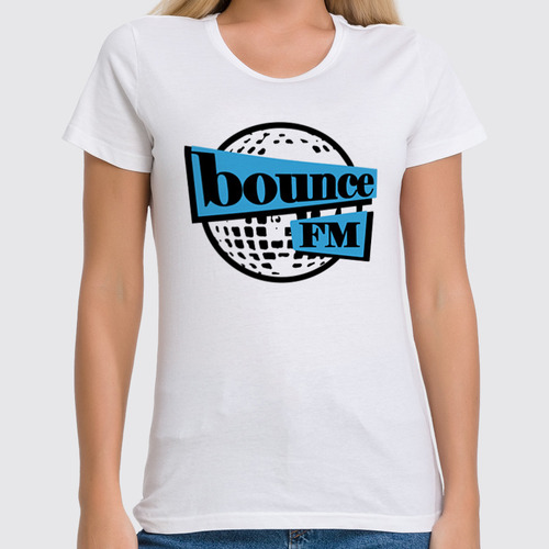 Заказать женскую футболку в Москве. Футболка классическая Bounce FM от Илья  - готовые дизайны и нанесение принтов.