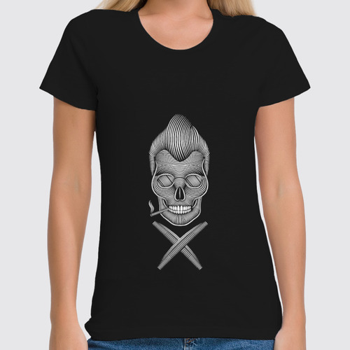 Заказать женскую футболку в Москве. Футболка классическая Rockabilly от YellowCloverShop - готовые дизайны и нанесение принтов.