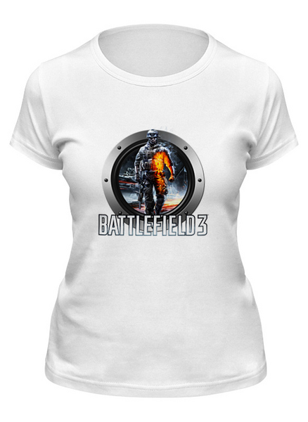 Заказать женскую футболку в Москве. Футболка классическая Battlefield 3 от THE_NISE  - готовые дизайны и нанесение принтов.