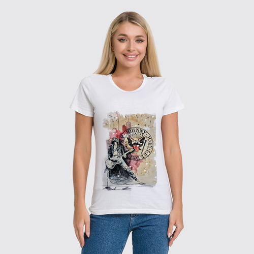 Заказать женскую футболку в Москве. Футболка классическая Ramones от roxy - готовые дизайны и нанесение принтов.