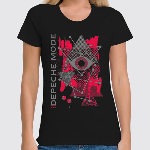 Заказать женскую футболку в Москве. Футболка классическая Depeche Mode от Leichenwagen - готовые дизайны и нанесение принтов.
