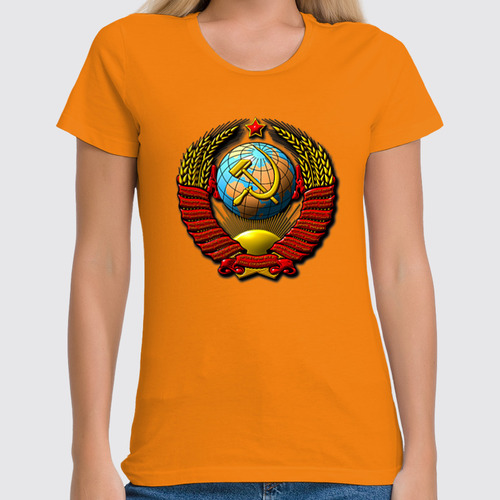 Заказать женскую футболку в Москве. Футболка классическая USSR 3D от balden - готовые дизайны и нанесение принтов.