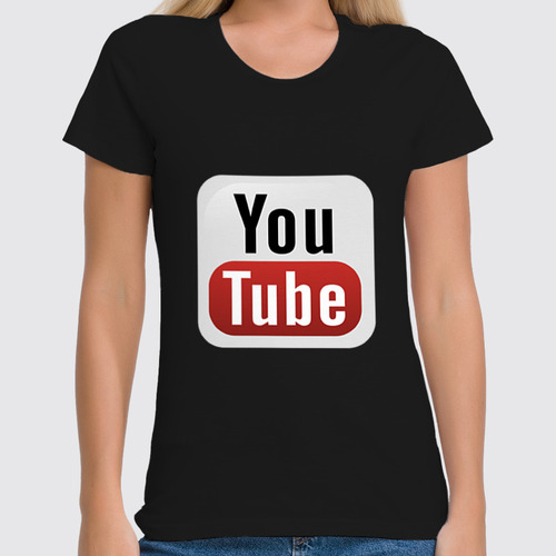 Заказать женскую футболку в Москве. Футболка классическая YouTube от Jimmy Flash - готовые дизайны и нанесение принтов.