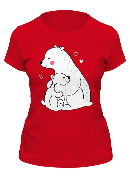 Заказать женскую футболку в Москве. Футболка классическая Медведица мама  от T-shirt print  - готовые дизайны и нанесение принтов.