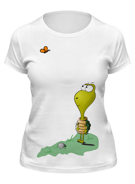 Заказать женскую футболку в Москве. Футболка классическая Turtle от kzrv@mail.ru - готовые дизайны и нанесение принтов.