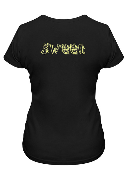 Заказать женскую футболку в Москве. Футболка классическая Sweet macarons - темный дизайн от Елена Эйдукайтис - готовые дизайны и нанесение принтов.