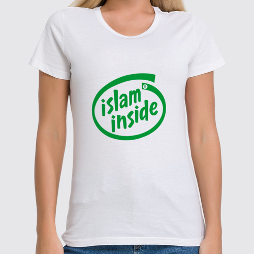 Заказать женскую футболку в Москве. Футболка классическая Ислам внутри от Андрей Смирнов - готовые дизайны и нанесение принтов.