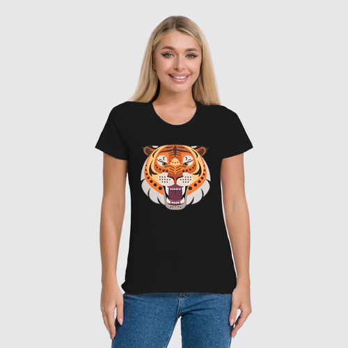 Заказать женскую футболку в Москве. Футболка классическая Tiger от skynatural - готовые дизайны и нанесение принтов.