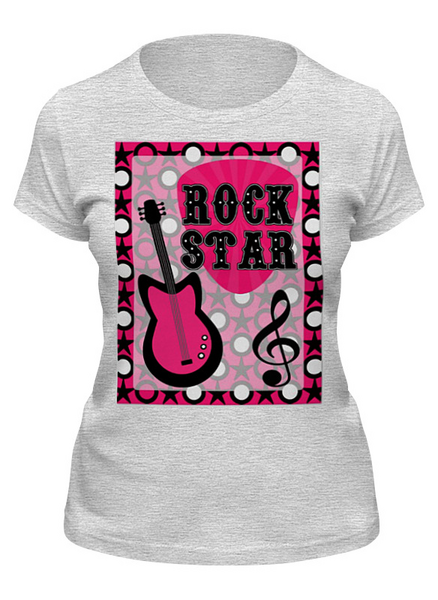 Заказать женскую футболку в Москве. Футболка классическая Rock Star от Leichenwagen - готовые дизайны и нанесение принтов.