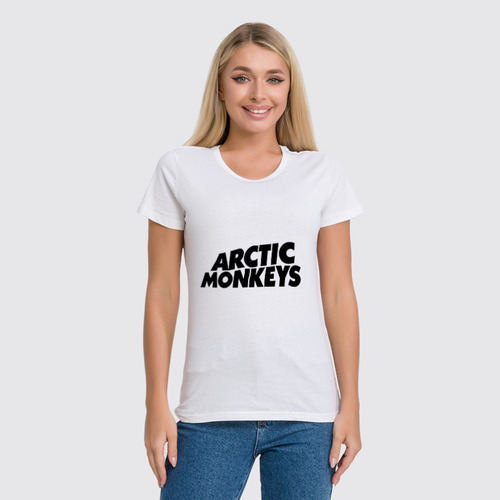 Заказать женскую футболку в Москве. Футболка классическая Arctic Monkeys от vasyadesu - готовые дизайны и нанесение принтов.