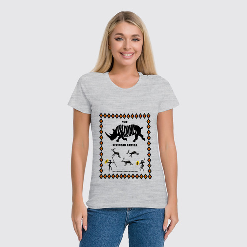 Заказать женскую футболку в Москве. Футболка классическая The animals living in Africa от Shdomon - готовые дизайны и нанесение принтов.