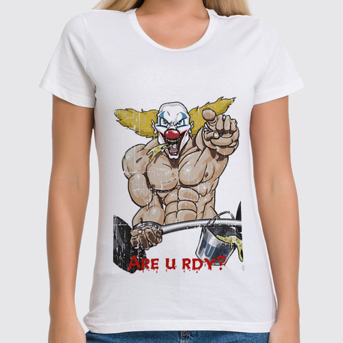Заказать женскую футболку в Москве. Футболка классическая Clown the Pukie от dmitriy26rus - готовые дизайны и нанесение принтов.