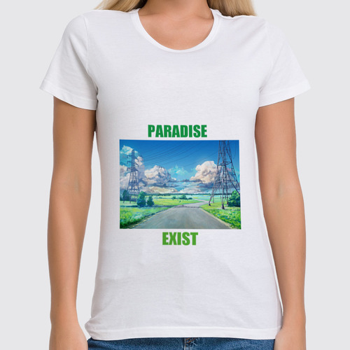 Заказать женскую футболку в Москве. Футболка классическая Paradise exist от qwee12 - готовые дизайны и нанесение принтов.