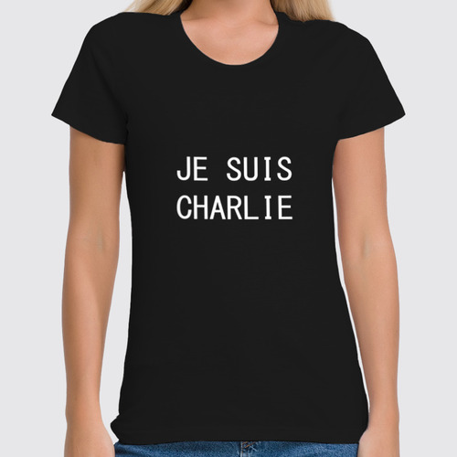 Заказать женскую футболку в Москве. Футболка классическая Je suis Charlie... от Pinky-Winky - готовые дизайны и нанесение принтов.