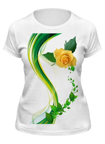 Заказать женскую футболку в Москве. Футболка классическая Ансамбль цветов от MikliBoom  - готовые дизайны и нанесение принтов.