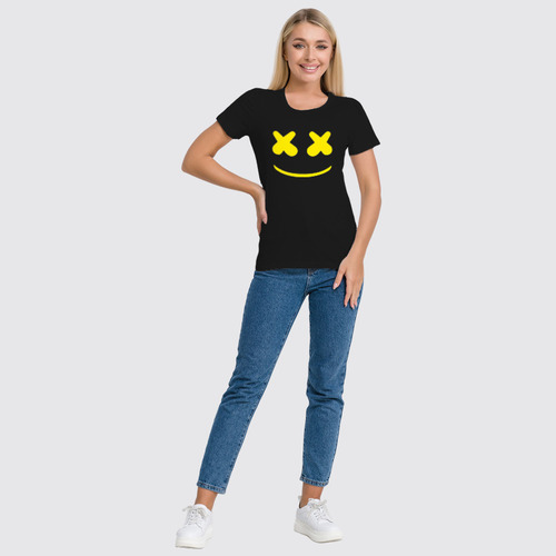 Заказать женскую футболку в Москве. Футболка классическая Marshmello        от T-shirt print  - готовые дизайны и нанесение принтов.