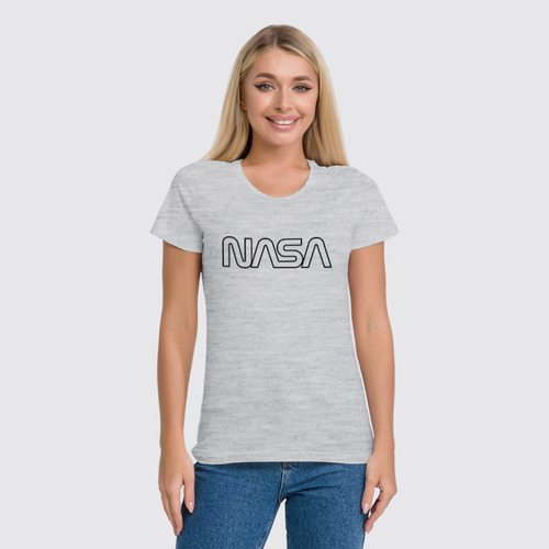 Заказать женскую футболку в Москве. Футболка классическая National Aeronautics and Space Administration от balden - готовые дизайны и нанесение принтов.