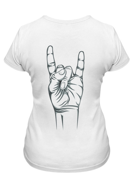 Заказать женскую футболку в Москве. Футболка классическая Rock and Roll от Vladec11 - готовые дизайны и нанесение принтов.