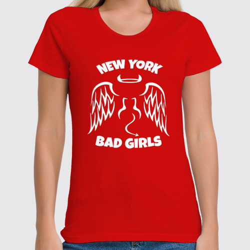 Заказать женскую футболку в Москве. Футболка классическая Плохие девчонки из Нью-Йорка от skynatural - готовые дизайны и нанесение принтов.