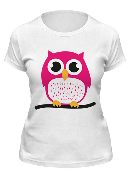 Заказать женскую футболку в Москве. Футболка классическая Сова (Owl) от nadegda - готовые дизайны и нанесение принтов.