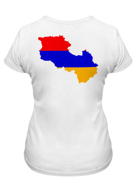 Заказать женскую футболку в Москве. Футболка классическая Карта Армении от ar_lev - готовые дизайны и нанесение принтов.