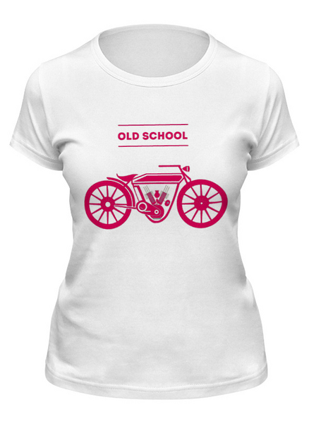 Заказать женскую футболку в Москве. Футболка классическая Old School Style от Leichenwagen - готовые дизайны и нанесение принтов.