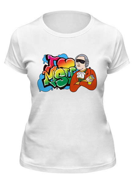 Заказать женскую футболку в Москве. Футболка классическая Т2 I Love MSU (Bright) от AR Print - готовые дизайны и нанесение принтов.