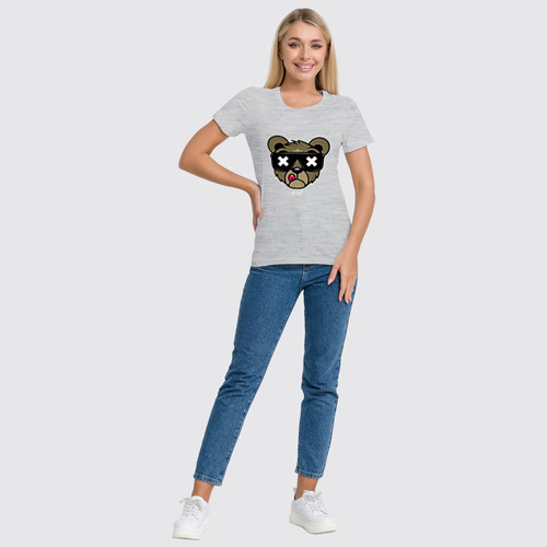 Заказать женскую футболку в Москве. Футболка классическая Медведь,оригинальный дизайн от outsider2015 - готовые дизайны и нанесение принтов.