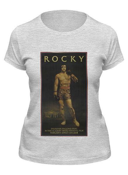 Заказать женскую футболку в Москве. Футболка классическая Rocky / Рокки от KinoArt - готовые дизайны и нанесение принтов.
