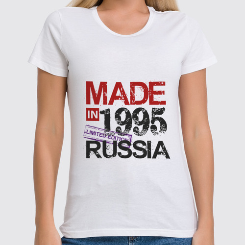 Заказать женскую футболку в Москве. Футболка классическая 1995 год рождения от Djimas Leonki - готовые дизайны и нанесение принтов.