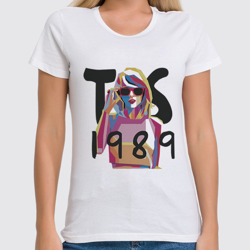 Заказать женскую футболку в Москве. Футболка классическая Taylor Swift  от cherdantcev - готовые дизайны и нанесение принтов.