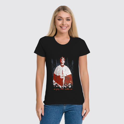 Заказать женскую футболку в Москве. Футболка классическая Depeche Mode / Enjoy The Silence от OEX design - готовые дизайны и нанесение принтов.