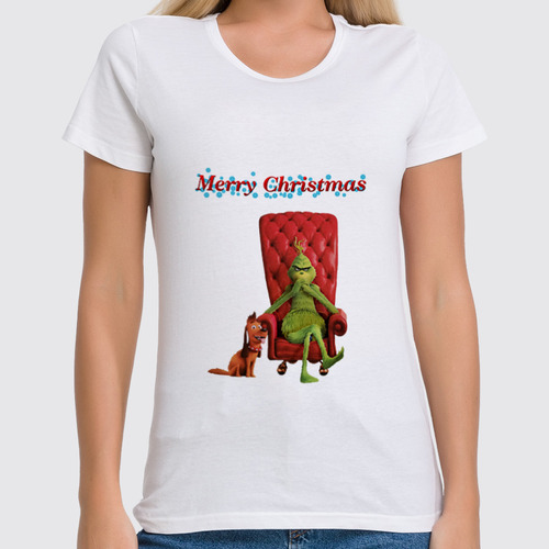 Заказать женскую футболку в Москве. Футболка классическая Christmas от ZVER  - готовые дизайны и нанесение принтов.