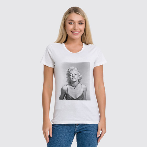 Заказать женскую футболку в Москве. Футболка классическая Marilyn Monroe   от KinoArt - готовые дизайны и нанесение принтов.