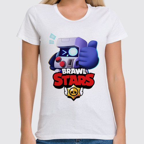 Заказать женскую футболку в Москве. Футболка классическая Brawl Stars 8-BIT от weeert - готовые дизайны и нанесение принтов.