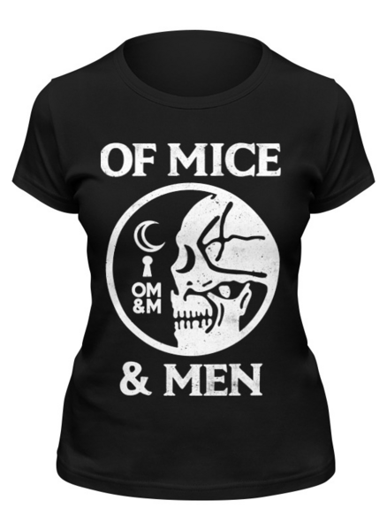 Заказать женскую футболку в Москве. Футболка классическая Of Mice & Men от geekbox - готовые дизайны и нанесение принтов.