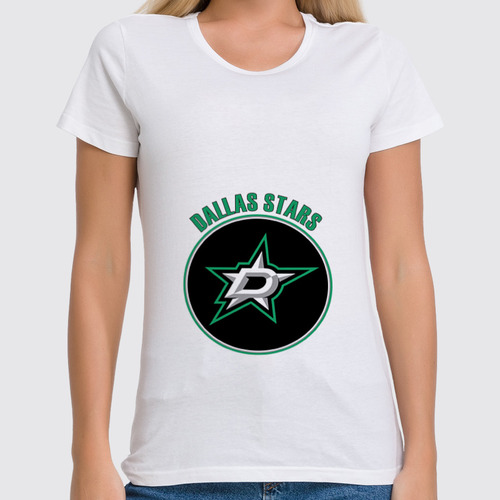 Заказать женскую футболку в Москве. Футболка классическая Dallas Stars от kspsshop - готовые дизайны и нанесение принтов.