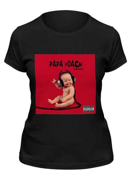 Заказать женскую футболку в Москве. Футболка классическая Papa Roach от Анастасия Вахрушева - готовые дизайны и нанесение принтов.