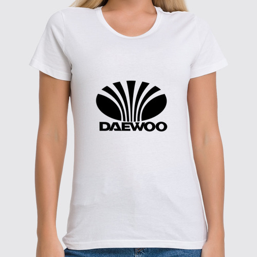 Заказать женскую футболку в Москве. Футболка классическая Daewoo от THE_NISE  - готовые дизайны и нанесение принтов.