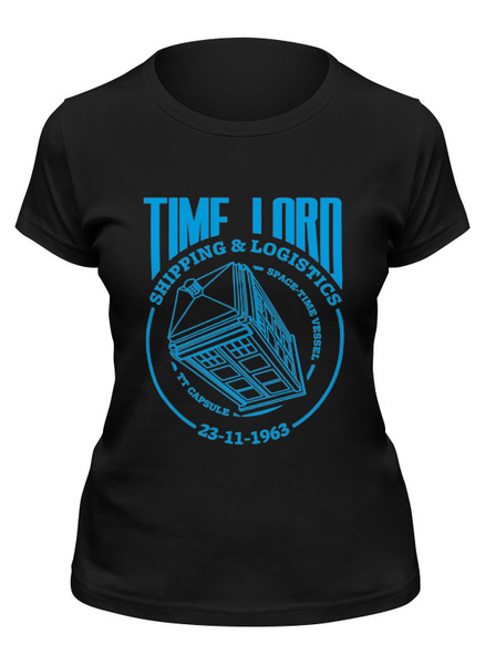 Заказать женскую футболку в Москве. Футболка классическая Time Lord от skynatural - готовые дизайны и нанесение принтов.