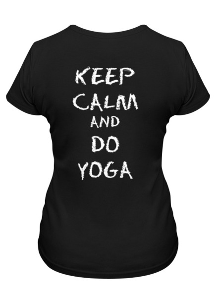 Заказать женскую футболку в Москве. Футболка классическая Keep Calm and Do Yoga  от Just kidding - готовые дизайны и нанесение принтов.