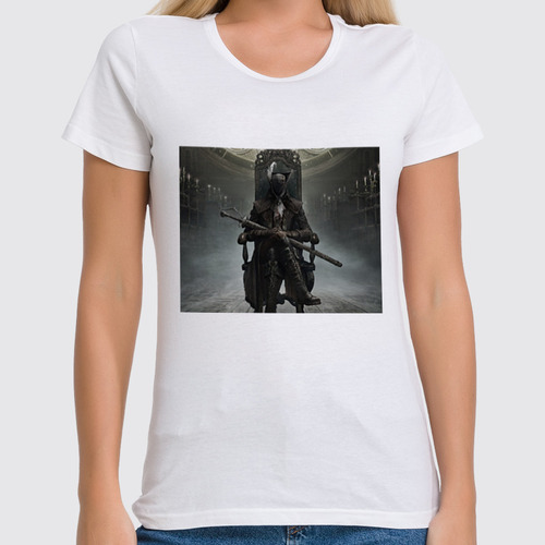Заказать женскую футболку в Москве. Футболка классическая Bloodborne от GeekFox  - готовые дизайны и нанесение принтов.