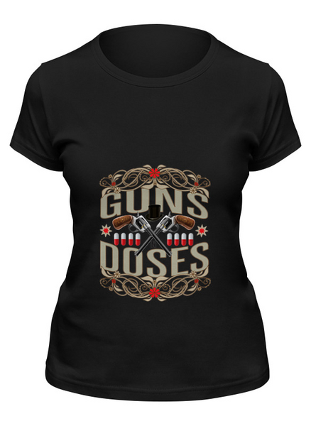 Заказать женскую футболку в Москве. Футболка классическая Guns n Roses от Djimas Leonki - готовые дизайны и нанесение принтов.