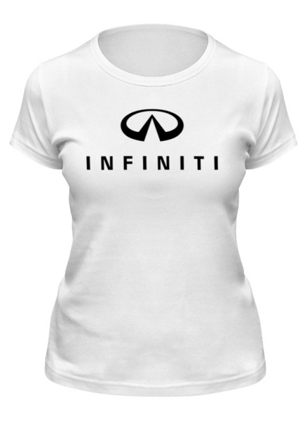 Заказать женскую футболку в Москве. Футболка классическая Infiniti от DESIGNER   - готовые дизайны и нанесение принтов.