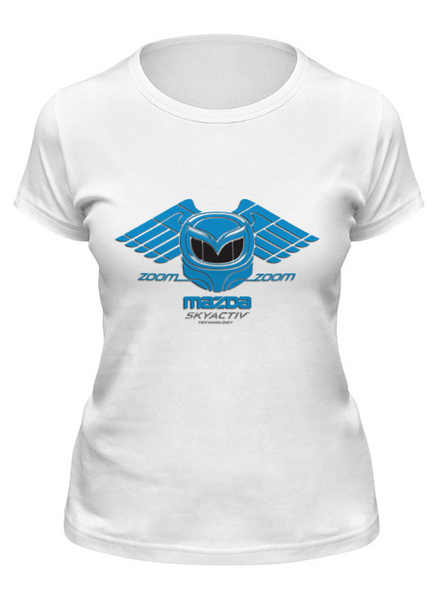 Заказать женскую футболку в Москве. Футболка классическая Skyactiv от Monia2001@gmail.com - готовые дизайны и нанесение принтов.